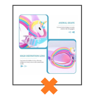 Duikbril unicorn regenboog paars